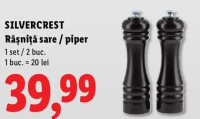 SILVERCREST Râșniță sare / piper 1 set / 2 buc.
