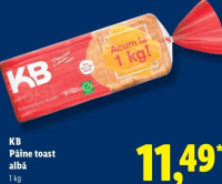 KB Pâine toast albă 1 kg
