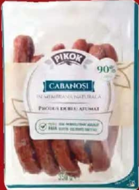 Pikok Cârnați cabanoși 90% carne 350 g