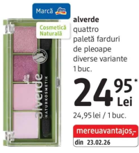 alverde quattro paletă farduri de pleoape diverse variante 1 buc.