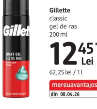 Gillette classic gel de ras 200 ml