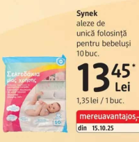 Synek aleze de unică folosință pentru bebeluși 10 buc.