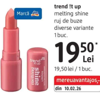 trend !t up melting shine ruj de buze diverse variante 1 buc.