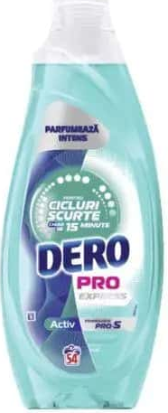 Dero pro express detergent lichid pentru rufe două variante 54 spălări 2,16l