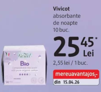 Vivicot Bio absorbante de noapte 10 buc.