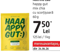 Nutrino Lab happy gut mix chia cu scorțișoară 60 g