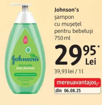 Johnson's șampon cu mușețel pentru bebeluși 750 ml