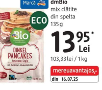 dmBio mix clătite din spelta 135 g