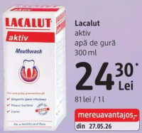 Lacalut aktiv apă de gură 300 ml