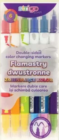 Strigo markere duble cu schimbare de culoare 10 culori 6 buc.