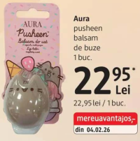 Aura pusheen balsam de buze 1 buc.