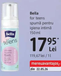 Bella for teens spumă pentru igiena intimă 150 ml