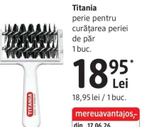 Titania perie pentru curățarea periei de păr 1 buc.