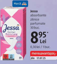 Jessa absorbante zilnice parfumate 30 buc.