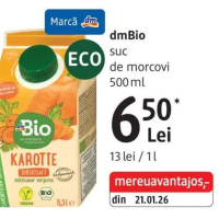 dmBio suc de morcovi 500 ml