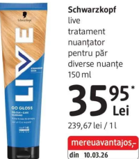 Schwarzkopf live tratament nuanțator pentru păr diverse nuanțe 150 ml