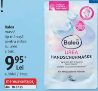 Balea mască tip mănușă pentru mâini cu uree 2 buc.