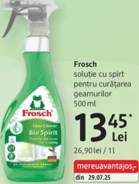 Frosch soluție cu spirt pentru curățarea geamurilor 500 ml