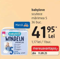babylove scutece mărimea 5 36 buc.