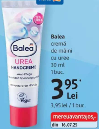Balea cremă de mâini cu uree 30 ml 1 buc.