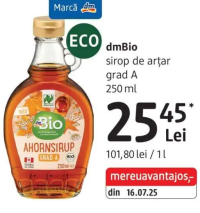dmBio sirop de arțar grad A 250 ml