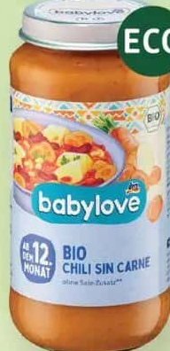 babylove meniu chili fără carne pentru bebeluși 12+ 250 g