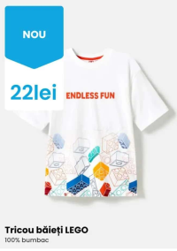 Tricou băieți LEGO 100% bumbac