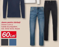 Jeans pentru bărbați diverse culori și nuanțe de prespălare, măr. 30/32-42/32