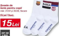 Kik FC Barcelona Șosete de tenis pentru copii măr. 31/34 și 35/38, set de 3 buc.