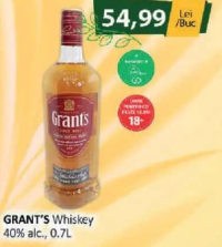 GRANT'S Whiskey 40% alc., 0.7L