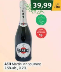 ASTI Martini vin spumant 7.5% alc., 0.75L