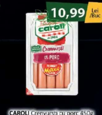 CAROLI Crenvurști cu porc 450g