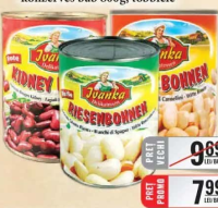 IVANKA fasole la conservă 800g, diverse sortimente