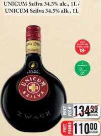 UNICUM Szilva 34.5% alc., 1L
