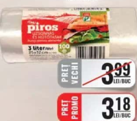 CBA Piros pungi pentru mic dejun 3L, 100buc