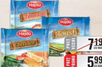 HAJDÚ brânză topită, felii 150g, diverse sortimente
