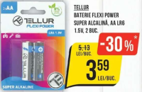 TELLUR BATERIE FLEXI POWER SUPER ALCALINĂ, AA LR6 1.5V, 2 BUC.