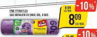 FINO TYTAN FLEX SACI MENAJERI CU ȘNUR, 60L, 8 BUC.