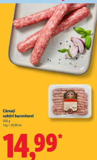 Agripoli Cârnați subțiri bucovineni 500g
