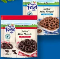 ALPENFEST Covrigei glazurați ciocolată cu lapte / ciocolată neagră 140 g