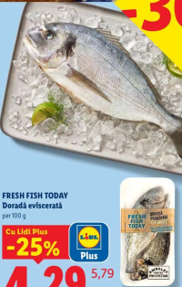 FRESH FISH TODAY Doradă eviscerată 100g