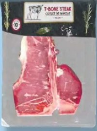 T-Bone Steak Cotlet de mânzat, cu os maturant 10 zile per 100 g
