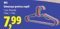 W5 Umerașe pentru copii 8 bucăți