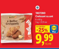 Tastino Croissant cu unt 6 x 60 g
