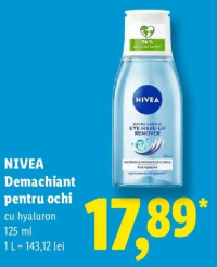 NIVEA Demachiant pentru ochi cu hyaluron 125 ml