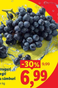Struguri negri cu sâmburi per kg