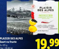 Plaisir des Alpes Iaurt cu fructe 6 x 125 g