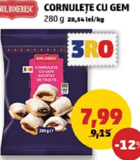 Hanul Boieresc Cornulețe cu gem 280 g