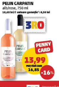 PELIN CARPATIN alb/rose, 750 ml