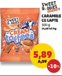 SWEET BUDDIES CARAMELE CU LAPTE 300 g